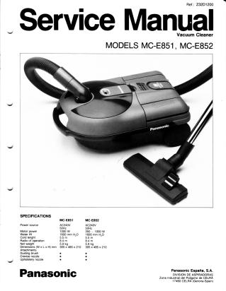 MC-E851 MC-E852 service manual