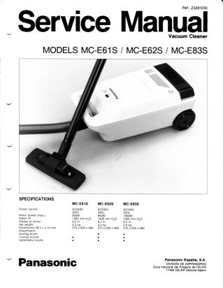MC-E61S MC-E62S MC-E83S service manual