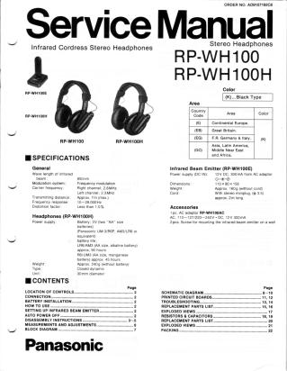 RP-WH100 service manual