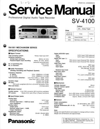 SV-4100 service manual