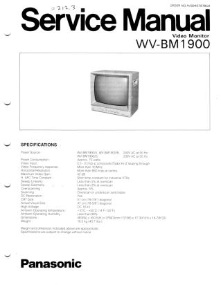 WV-BM1900 service manual