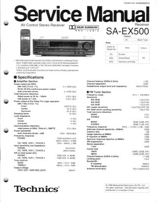SA-EX500 service manual