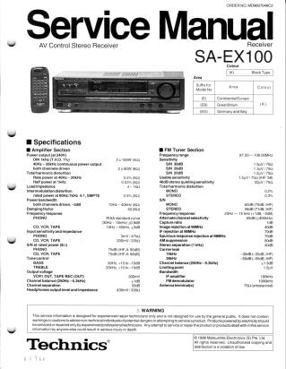 SA-EX100 service manual