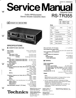 RS-TR355 service manual