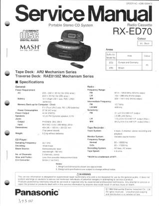 RX-ED70 service manual