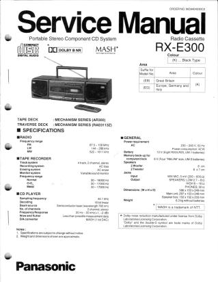 RX-E300 service manual - Click Image to Close