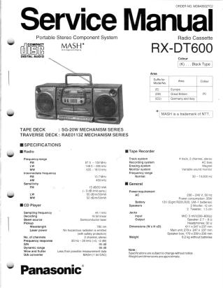 RX-DT600 service manual