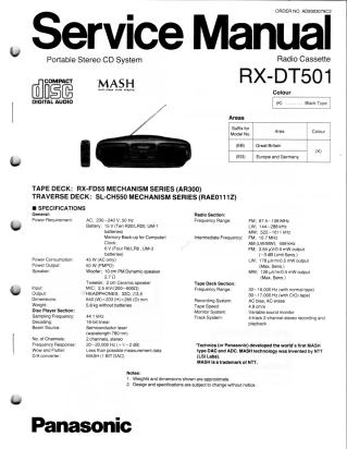 RX-DT501 service manual