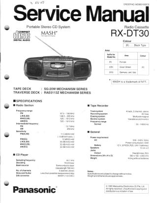 RX-DT30 service manual