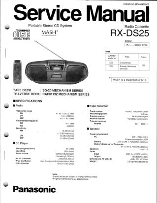 RX-DS25 service manual
