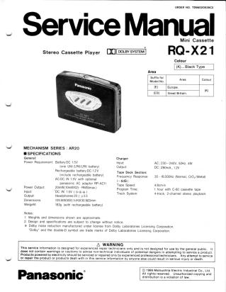 RQ-X21 service manual