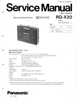 RQ-X20 service manual
