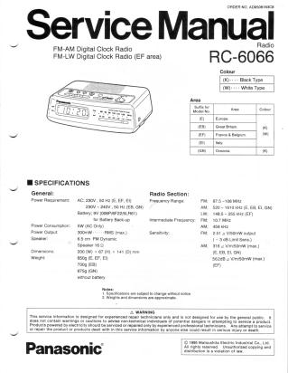 RC-6066 service manual