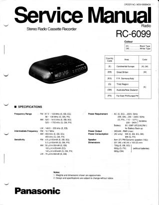 RC-6099 service manual