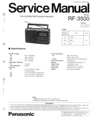 RF-3500 service manual