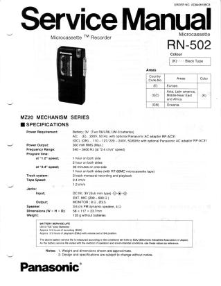 RN-502 service manual
