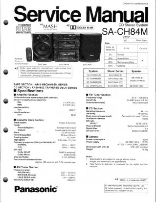 SA-CH84M service manual
