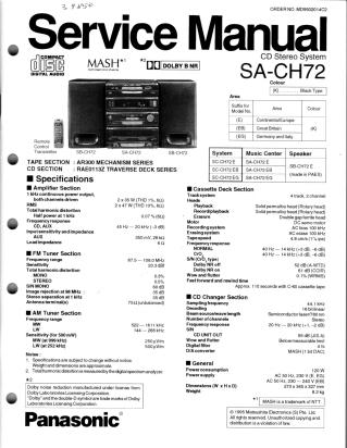 SA-CH72 service manual