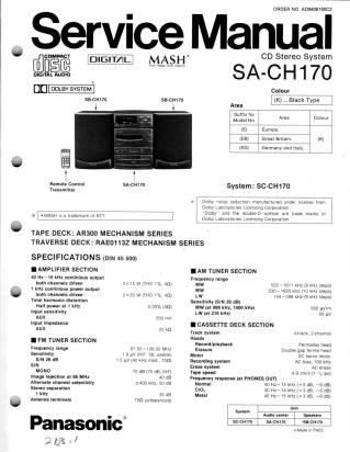 SA-CH170 service manual