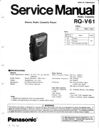 RQ-X10 service manual