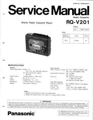 RQ-V201 service manual