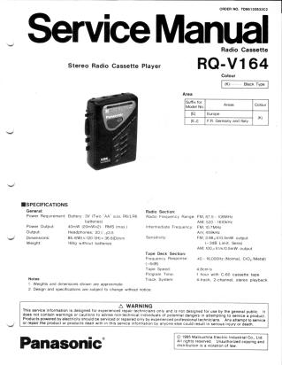 RQ-V164 service manual