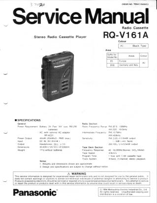 RQ-V161A service manual