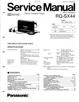 RQ-SX44 service manual
