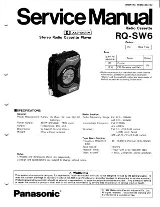 RQ-SW6 service manual