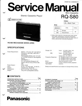 RQ-S80 service manual
