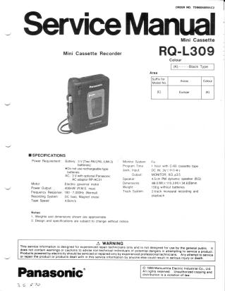 RQ-L309 service manual