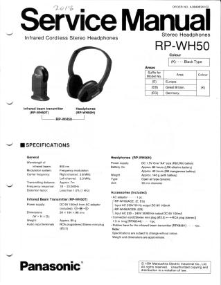 RP-WH50 service manual