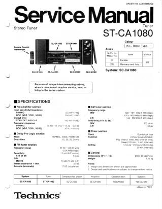 ST-CA1080 service manual - Click Image to Close