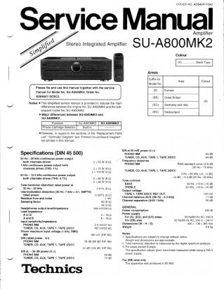 SU-A800MK2 service manual
