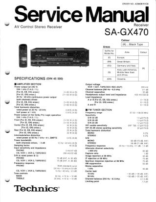 SA-GX470 service manual