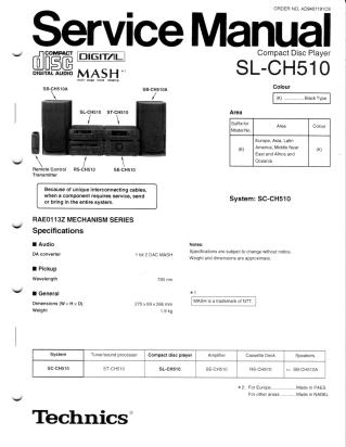 SL-CH510 service manual - Click Image to Close