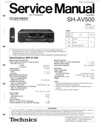SH-AV500 service manual