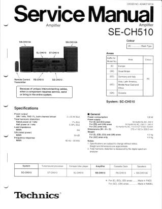 SE-CH510 service manual