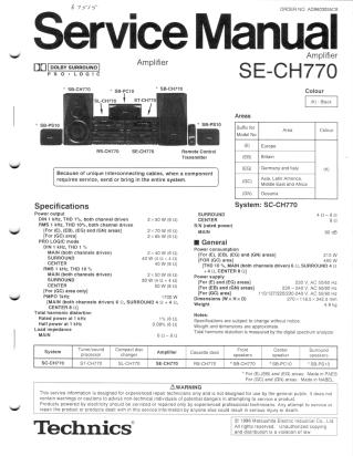 SE-CH770 service manual
