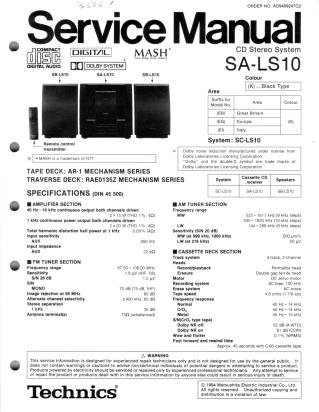 SA-LS10 service manual