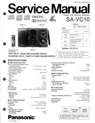 SA-VC10 service manual