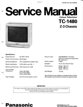 TC-1480 service manual