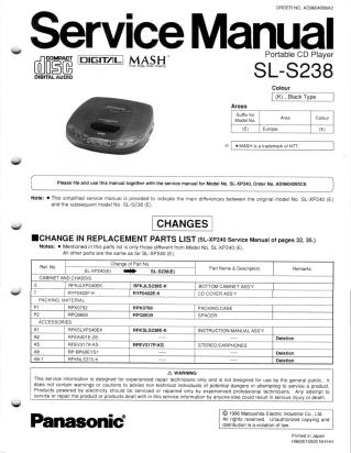 SL-S238 service manual