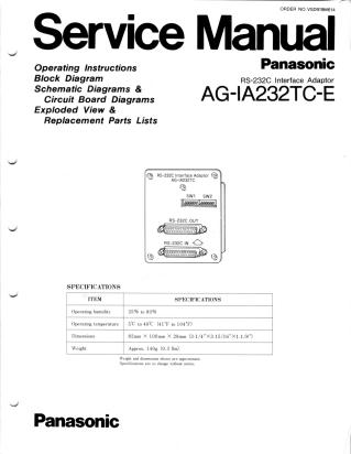 SA-VC10 service manual