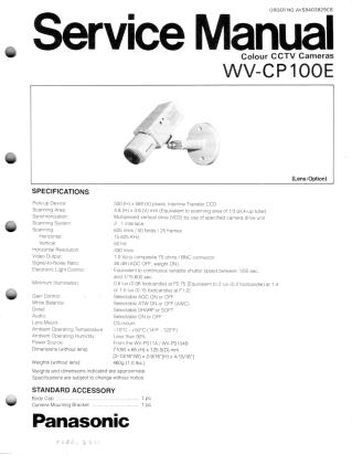 WV-CP100E service manual - Click Image to Close