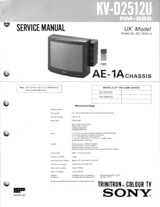 KV-D2512U service manual