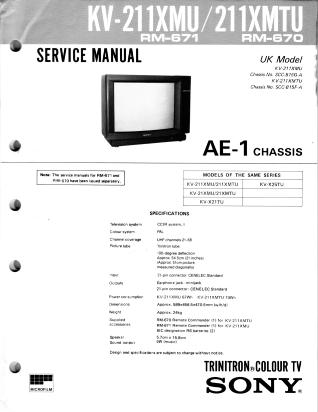 SLV-777 RMT-V5B service manual
