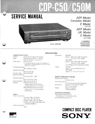 CDP-C50 CDP-C50M service manual