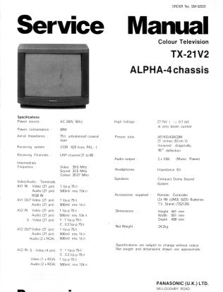 TX-21V2 service manual