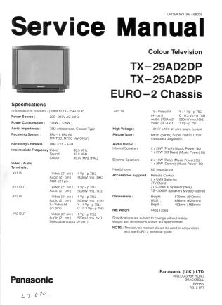 TX-29AD2P TX-25AD2P service manual